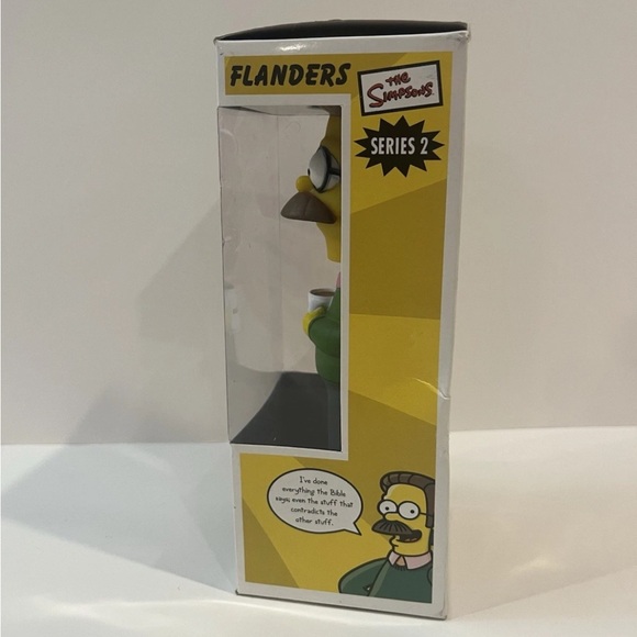 2006 FUNKO Wacky Wobbler Ned Flanders The Simpson Bobble-Head New In Box - Picture 3 of 11